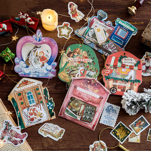 40PCS Hot Stamping Christmas Stickers