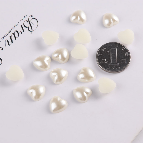 30Pcs Love Half-face ABS Imitation Pearl Decoration