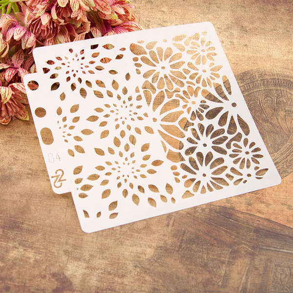 Flower Layering Stencils Painting Template