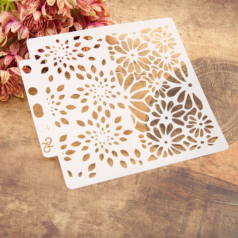 Flower Layering Stencils Painting Template