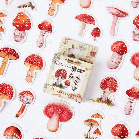 45PCS Mushroom Collector Decorative Stickers