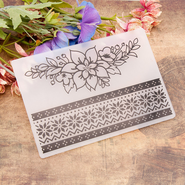 Flower Lace Border EMBOSSING FOLDER