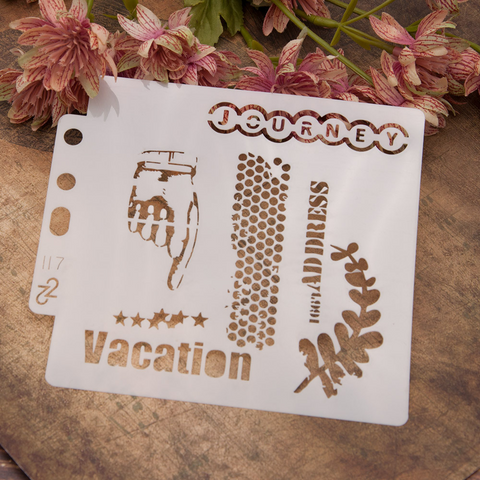 Vacation Layering Stencils Painting Template