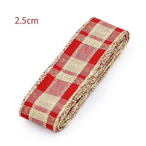 Decorative Christmas Glitter Lattice Ribbon