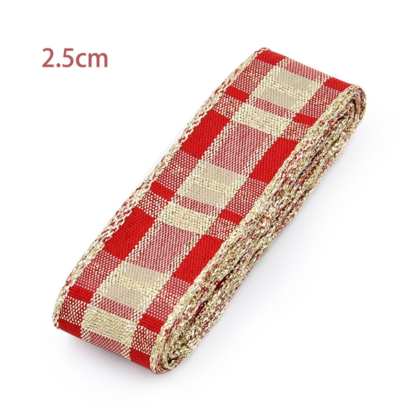 Decorative Christmas Glitter Lattice Ribbon