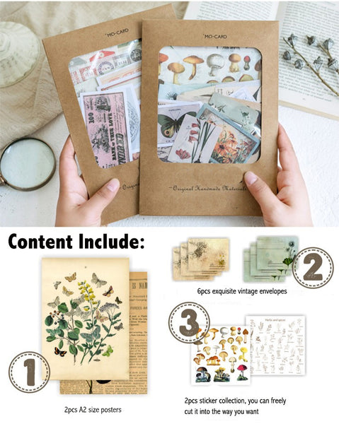 36pcs Large Size Scrapbook Material Package