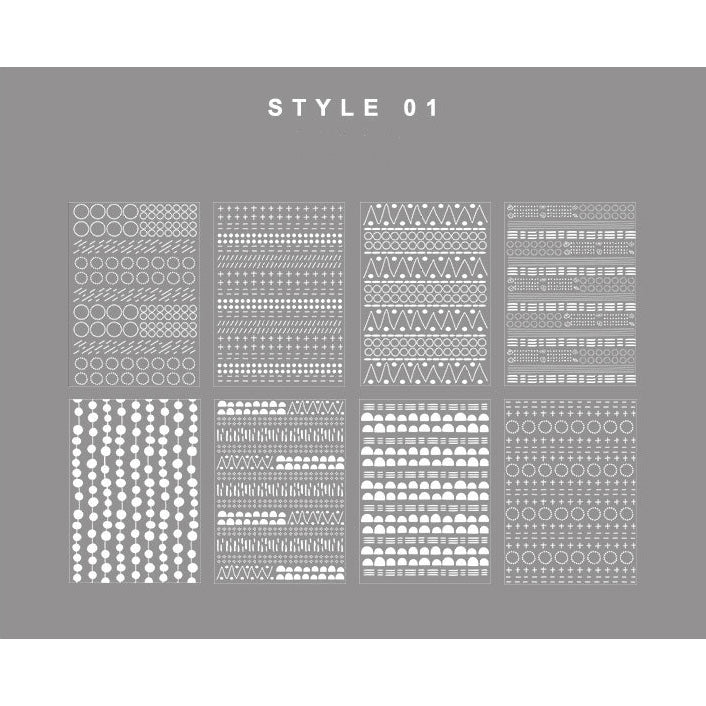 8PCS PET Background Transparent Paper