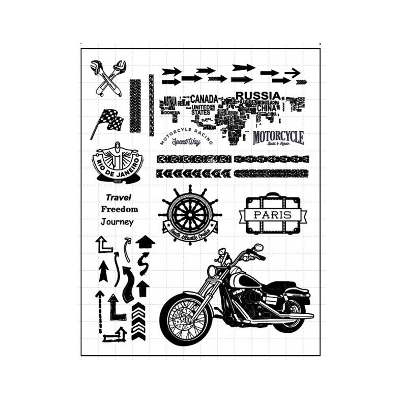 Motorcycle Travel Stamps