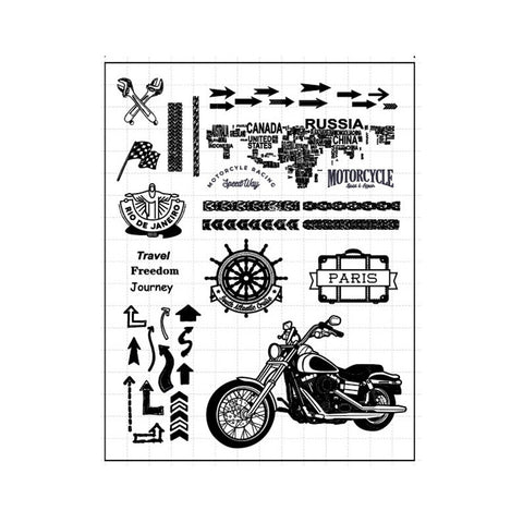 Motorcycle Travel Stamps