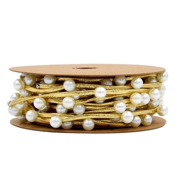Pearl Ribbon Gift Holiday Decorative Ribbon