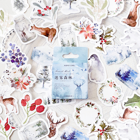 46PCS Misty Forest Decorative Stickers