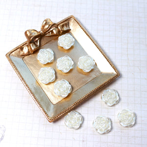 5PCS Stereoscopic Rose Faux Pearl Patch