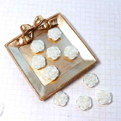 5PCS Stereoscopic Rose Faux Pearl Patch