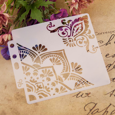 Corner Pattern Layering Stencils Painting Template