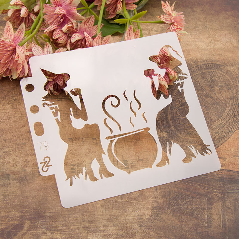 Witches Lunch Layering Stencils Painting Template