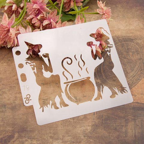 Witches Lunch Layering Stencils Painting Template