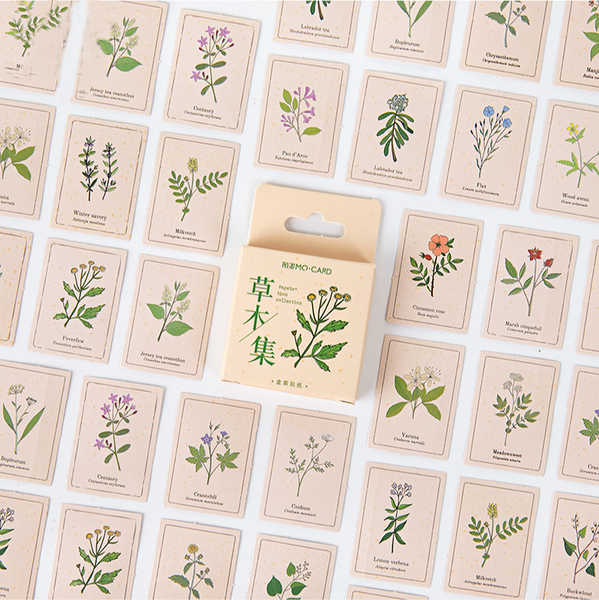46PCS Herb Collection Decorative Stickers