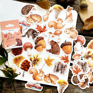45PCS Autumn Forest Decorative Stickers