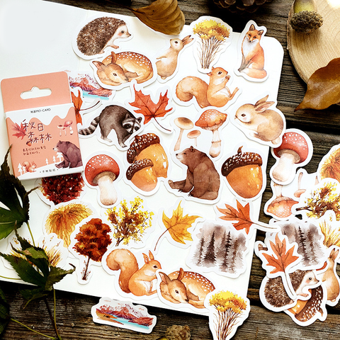 45PCS Autumn Forest Decorative Stickers