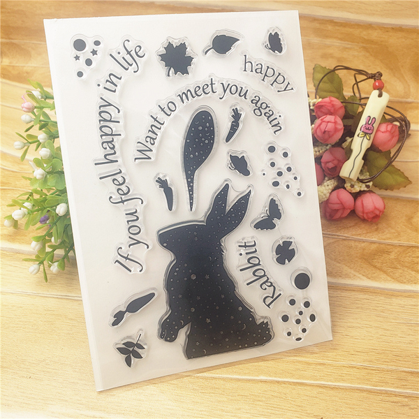 Silhouette Rabbit Stamps