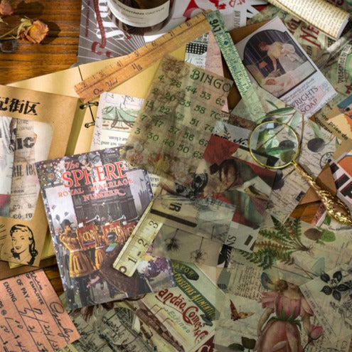 Vintage DIY Scrapbooking Materials Pack