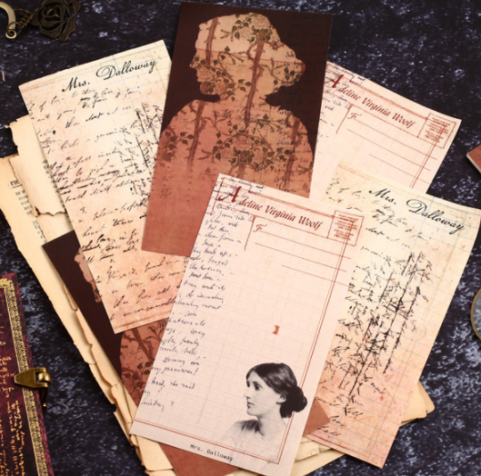 Famous Writer Manuscript Retro Nostalgia Scrapbook Notes
