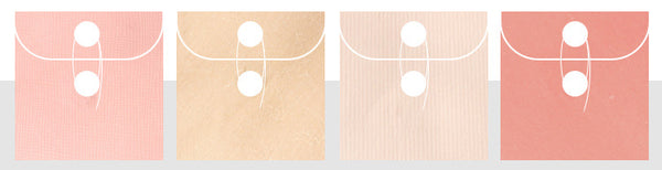 4pcs Romantic Series Simple Solid Color Envelope Storage Bag