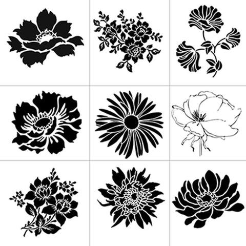 9PCS Layering Painting Stencils-B