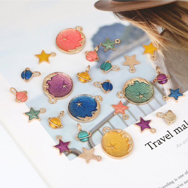 Handmade Starry Sky Oil Pendant