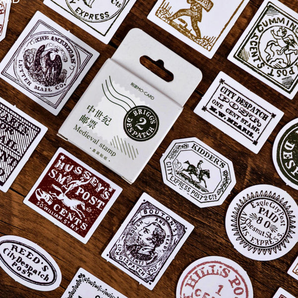 45 Pcs Medieval Stamp Stickers