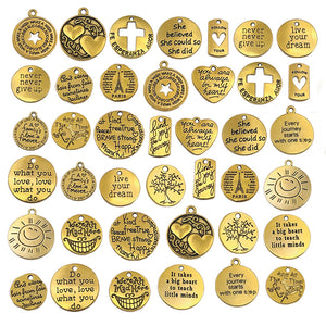 20Pcs English Letter Tags Pendants