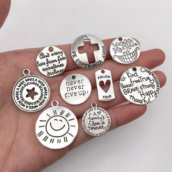 20Pcs English Letter Tags Pendants