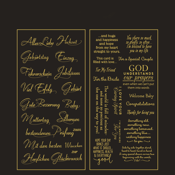 Vintage Postmark Blessing Phrase Hot Stamping Stickers