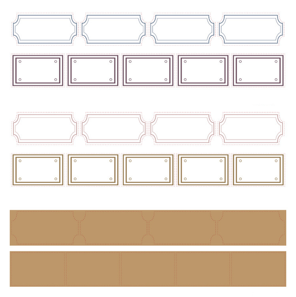 Retro Frame Illustrated Series Paper Tape