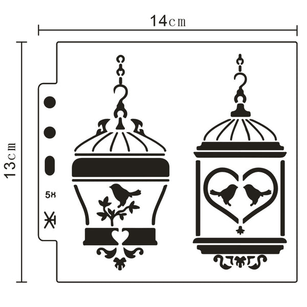 8PCS Pattern Layering Stencils Set