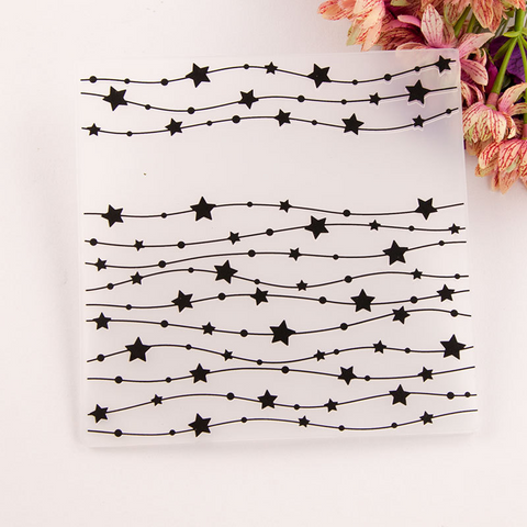Star String Embossing Folder