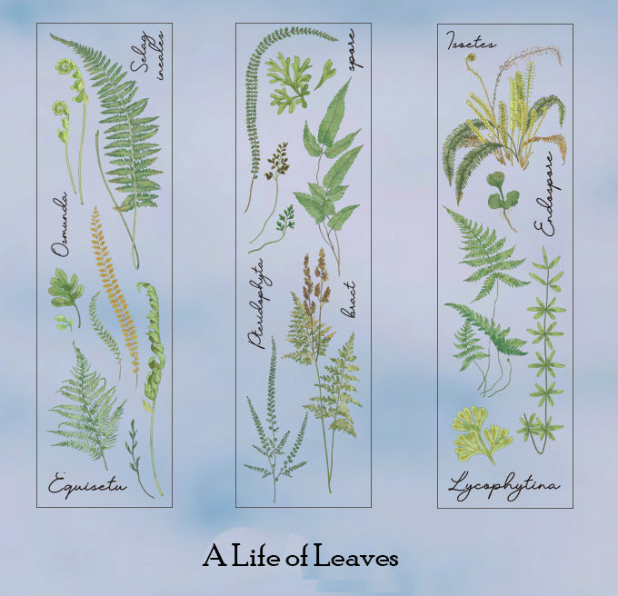 6PCS Forest Plant Scrapbook PET Stickers