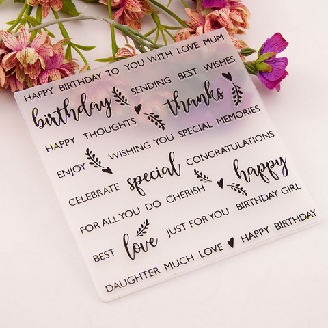 Happy Birthday Girls EMBOSSING FOLDER