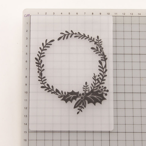 Christmas Wreath Embossing Folder