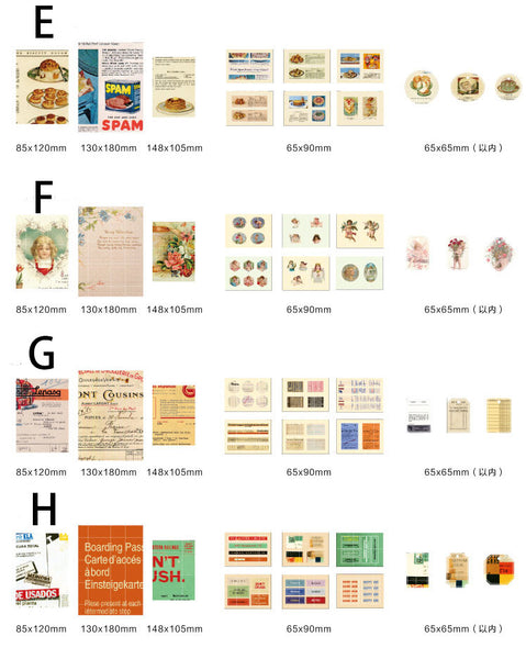 24PCS Scrapbooking Sticker Material Pack