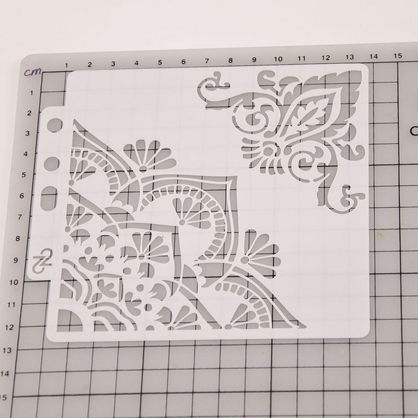Corner Pattern Layering Stencils Painting Template