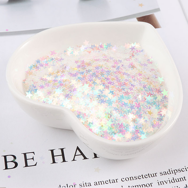 Golden Transparent Glitter Sequins