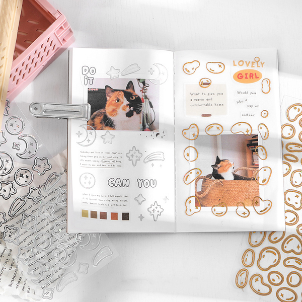 Colourful Jelly Bean Series Hot Stamping Stickers