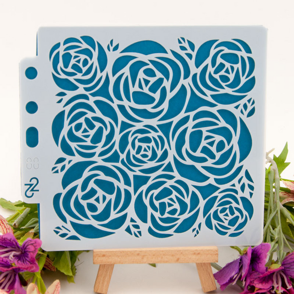 Rose Layering Stencils Painting Template