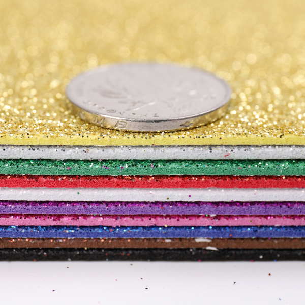 10PCS Sponge Glitter Gold Powder Embossed EVA Paper