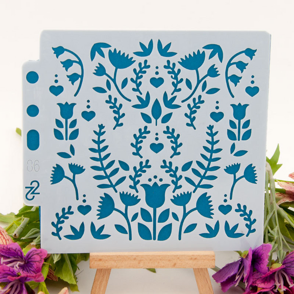Flowering Plants Layering Stencils Painting Template