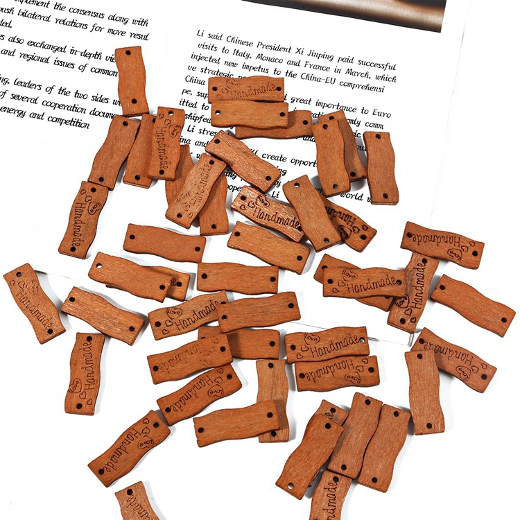 25pcs Handmade DIY Craft Button Wooden Sign