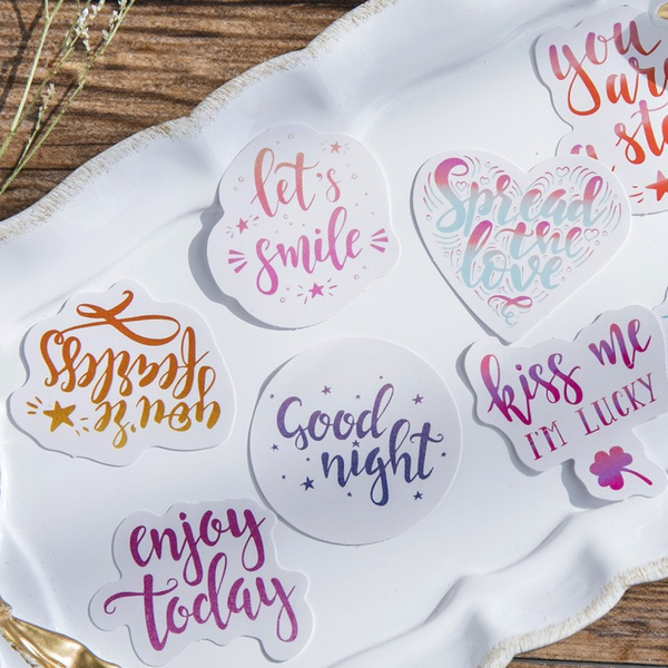 46PCS Colorful Mood Sealing Stickers