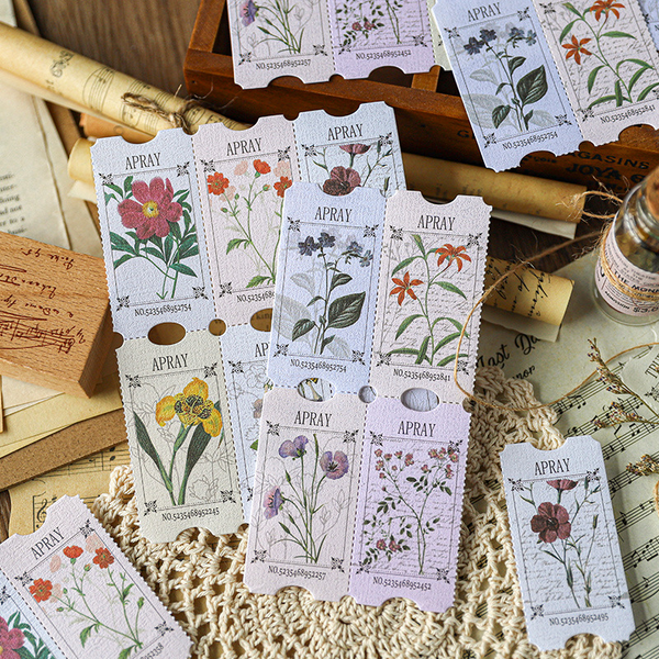 Creative Vintage Plant Tickets Background Paper