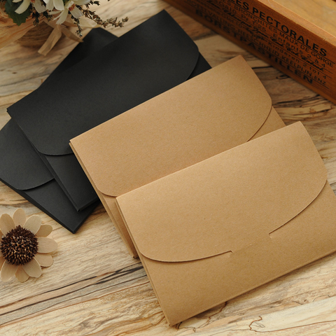 5Pcs Vintage Kraft Envelopes Blank Boxes